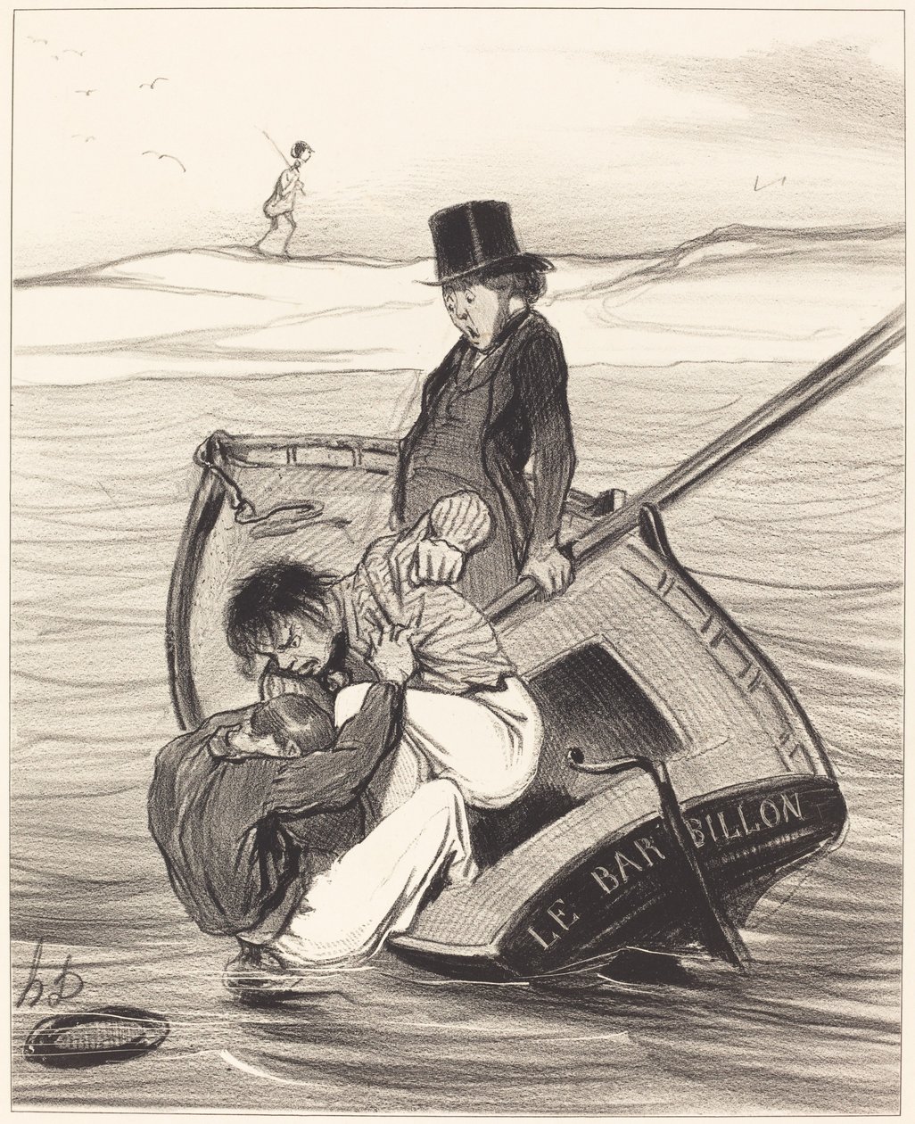 Et opprør om bord av Honoré Daumier