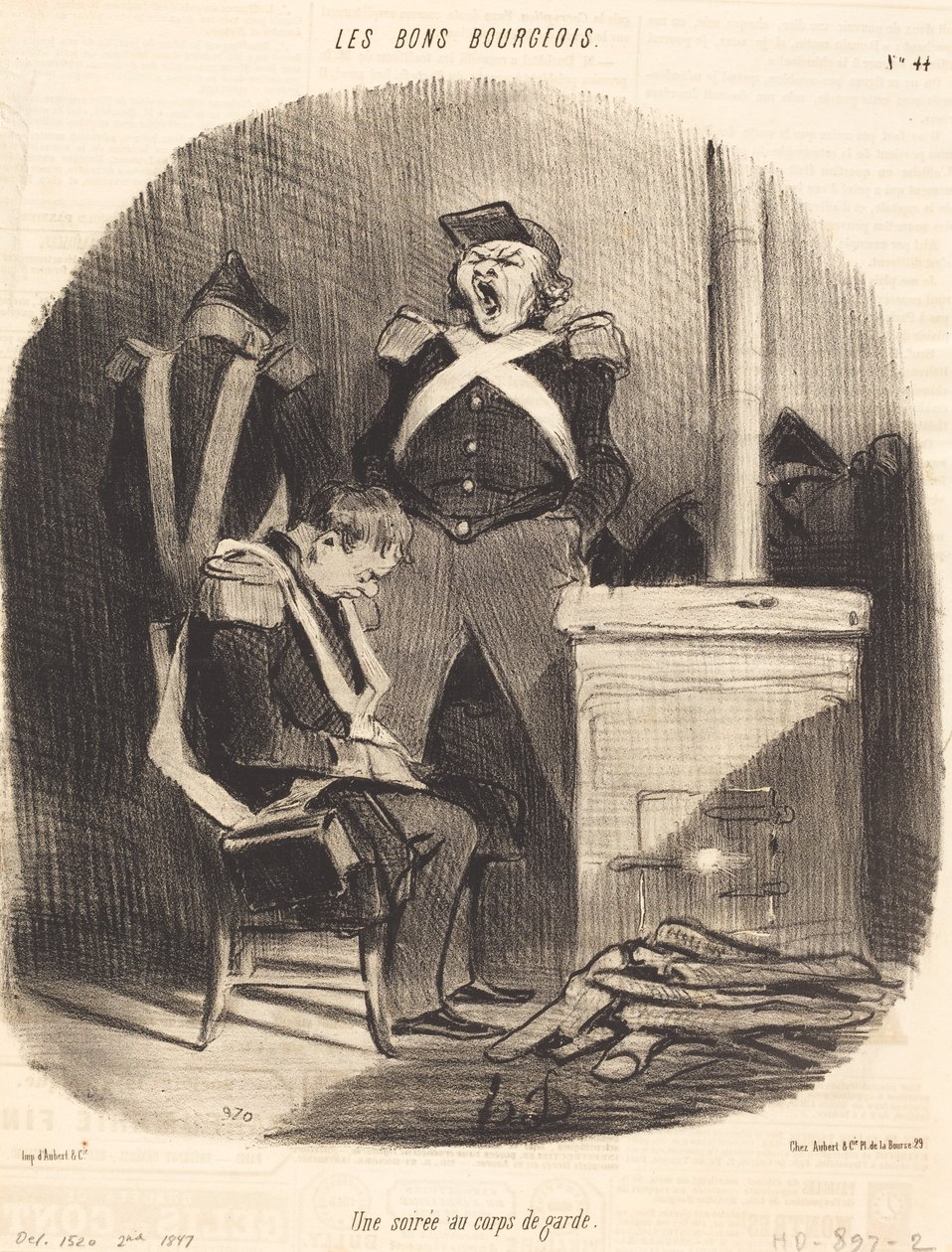En kveld på vakthuset av Honoré Daumier