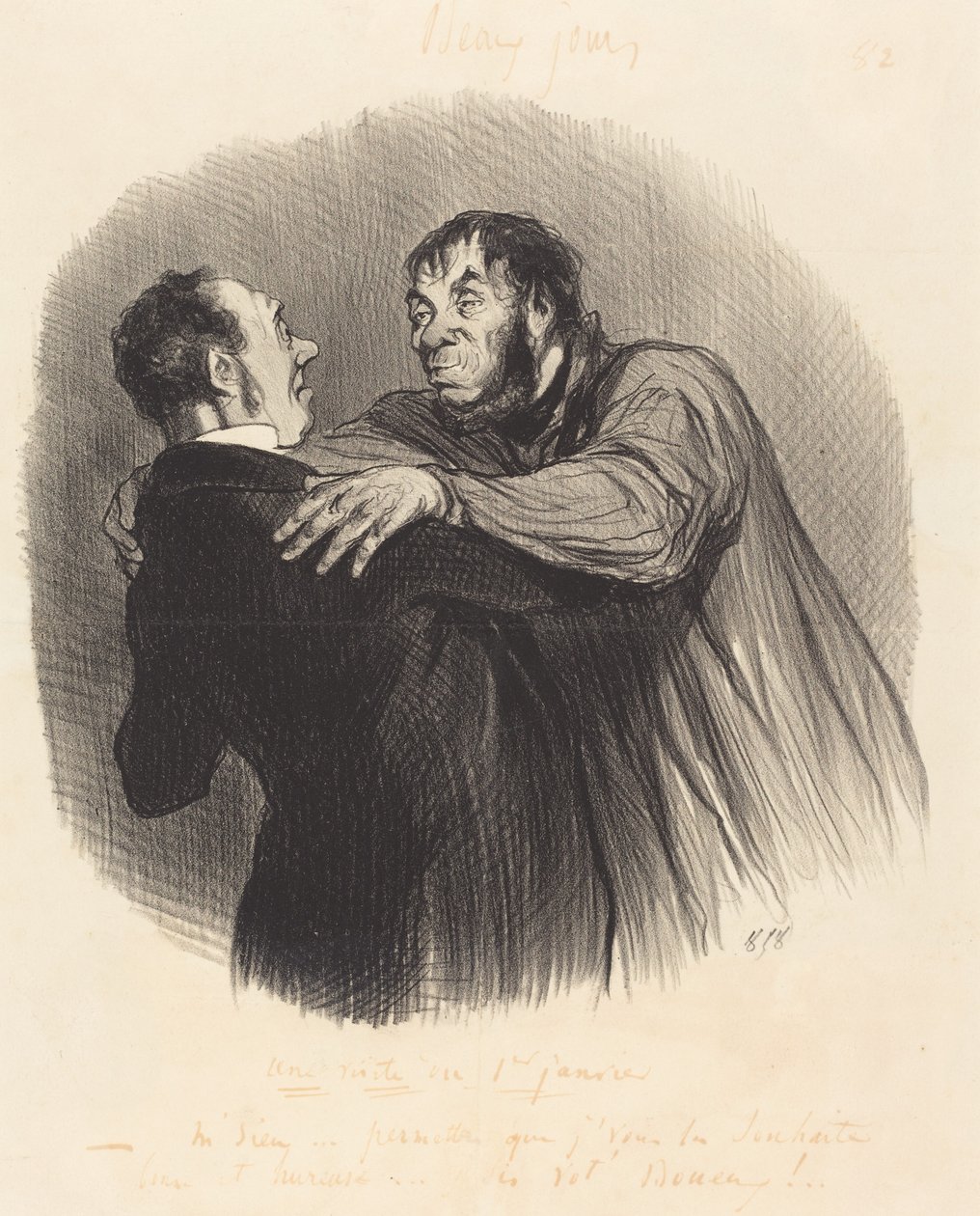 Et besøk 1. januar av Honoré Daumier
