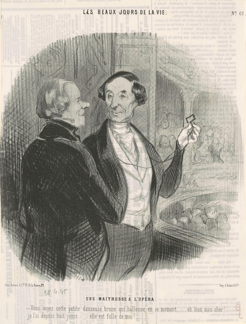 En elskerinne i operaen av Honoré Daumier