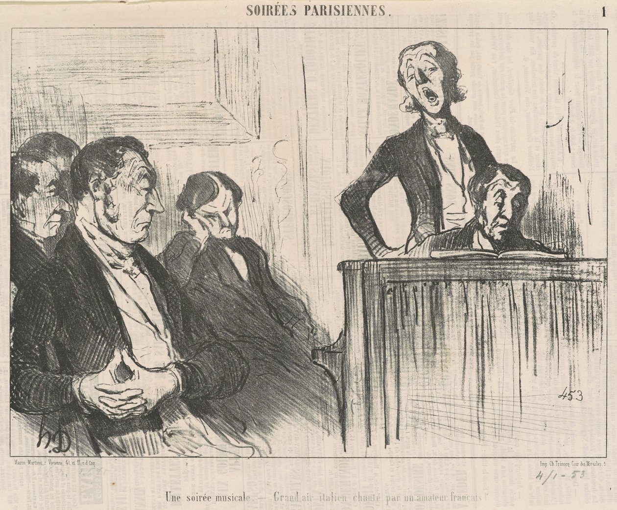 En musikalsk kveld av Honoré Daumier