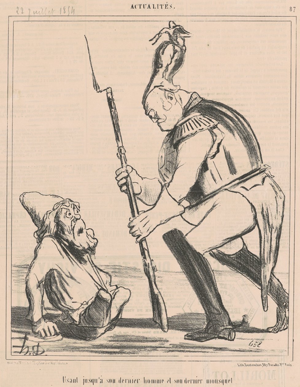 Bruker opp sin siste mann... av Honoré Daumier