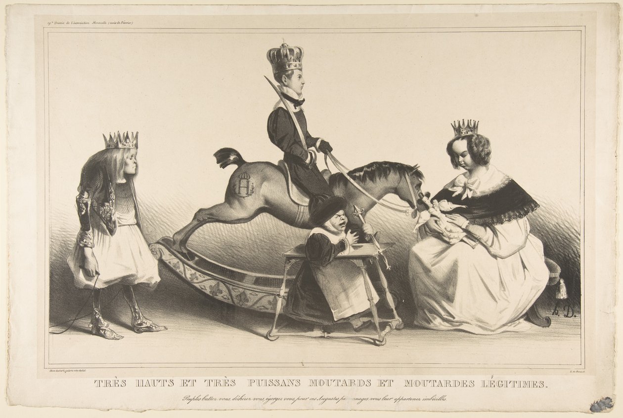 Veldig hovmodige og veldig mektige legitimistiske brats, februar 1834. av Honoré Daumier