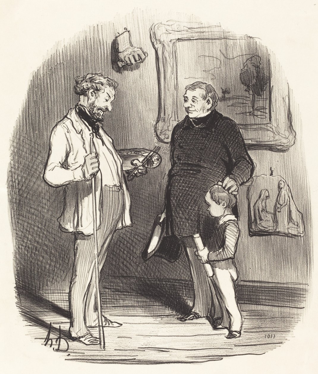 Der går du min lille... hvis han ikke har nok midler... av Honoré Daumier