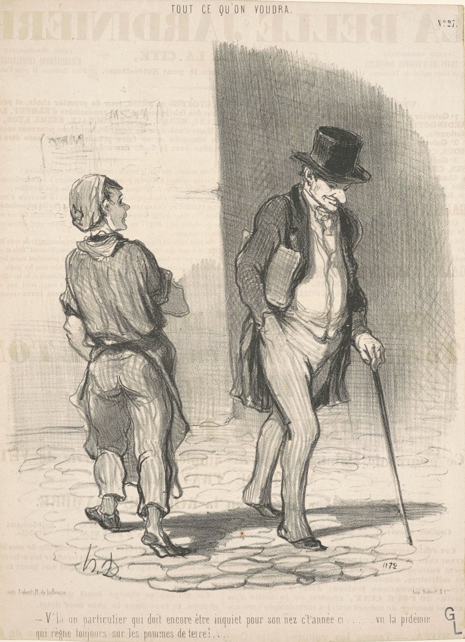Her er en person som må være bekymret... av Honoré Daumier