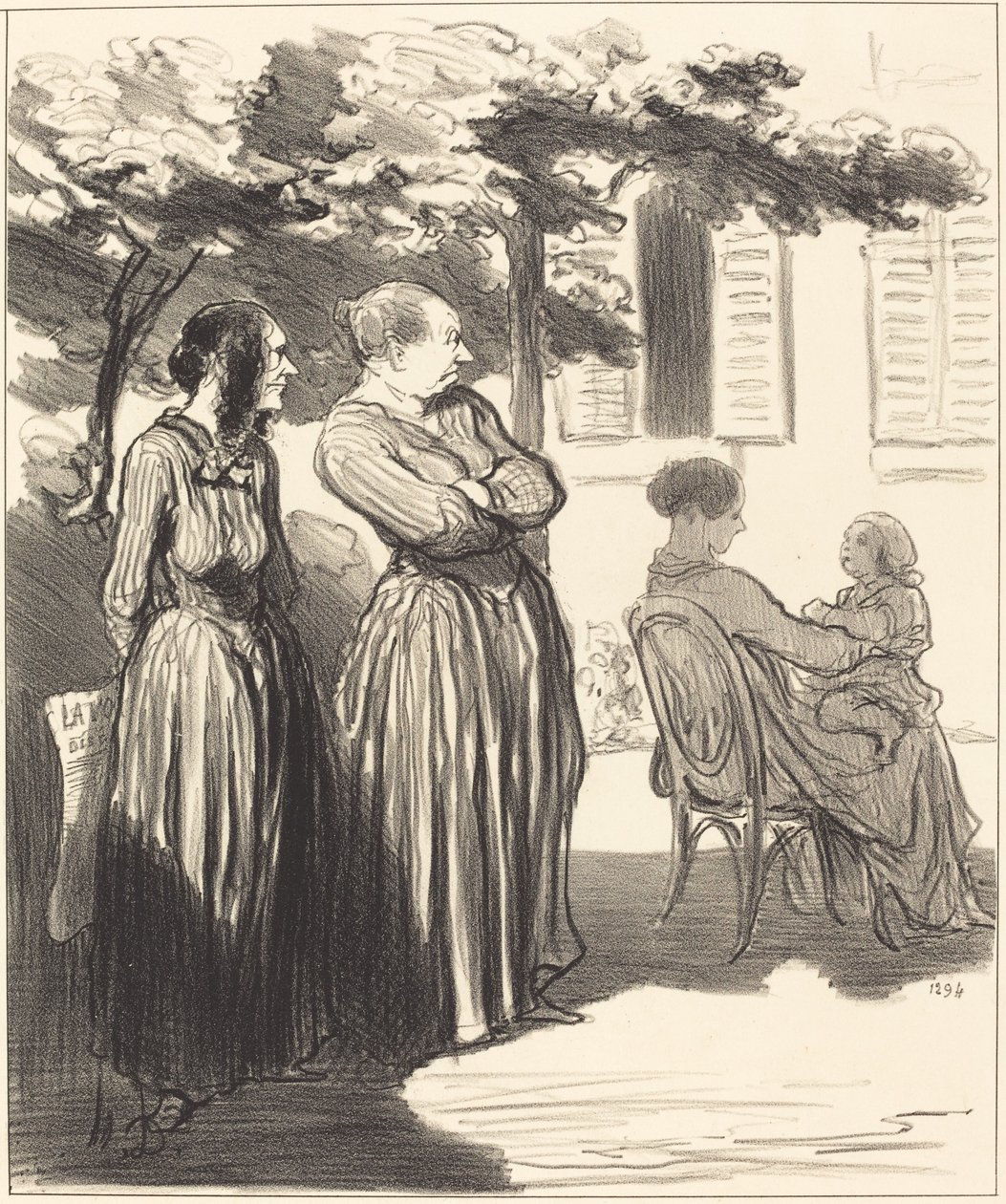 Her er en kvinne som i den høytidelige time... av Honoré Daumier