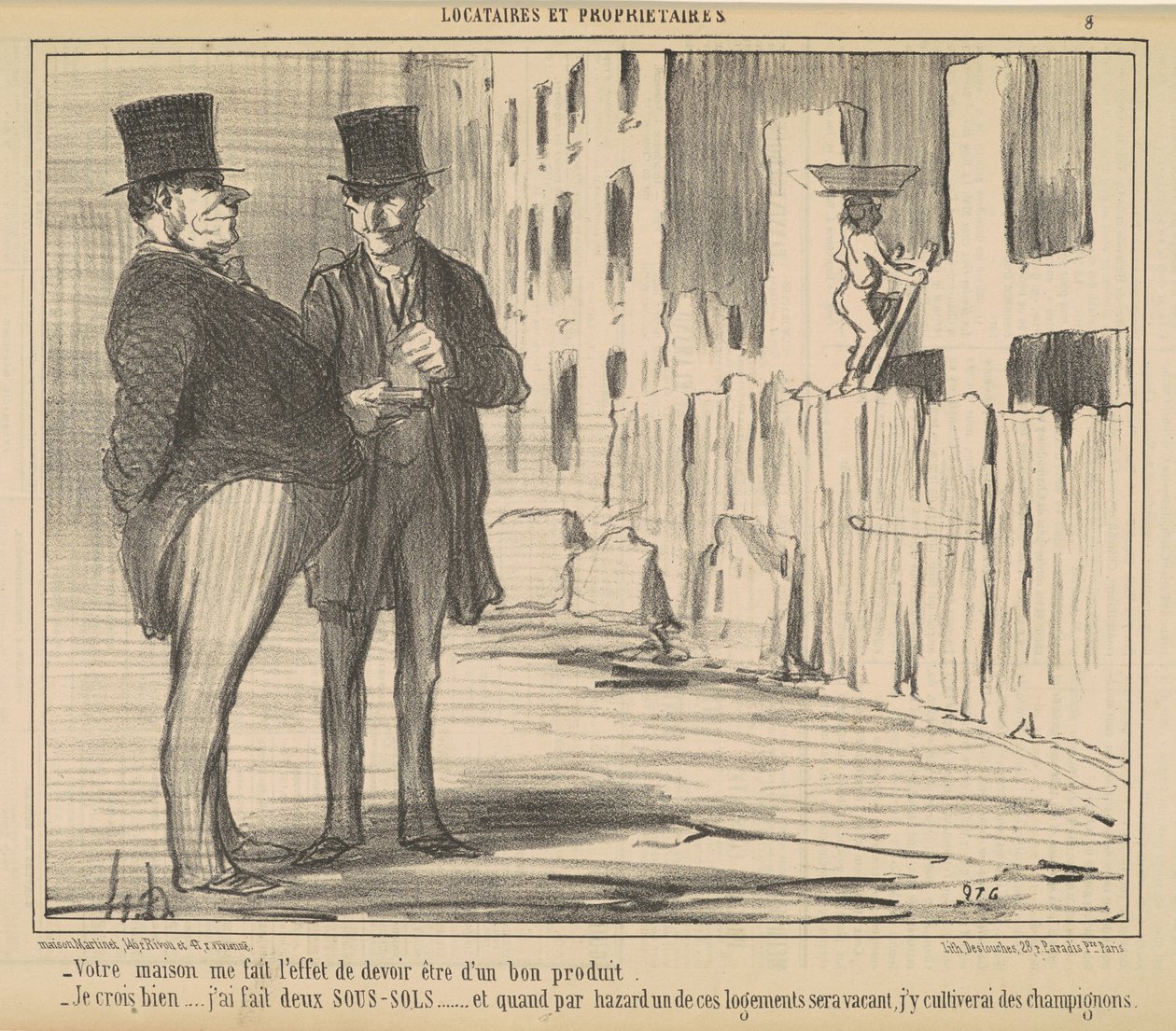 Huset ditt får meg til å føle at jeg må... av Honoré Daumier