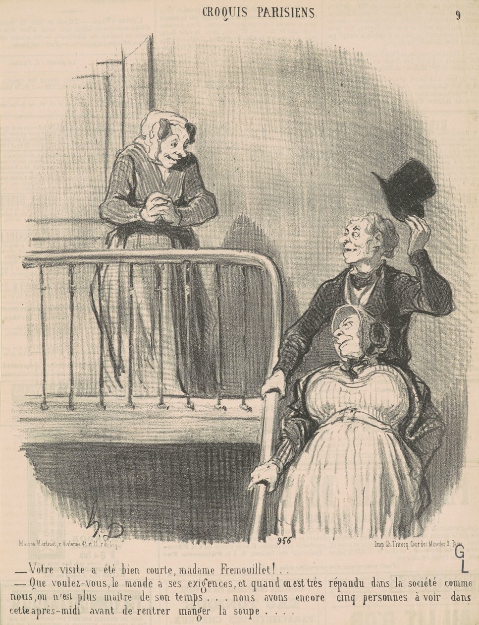 Besøket ditt var veldig kort... av Honoré Daumier