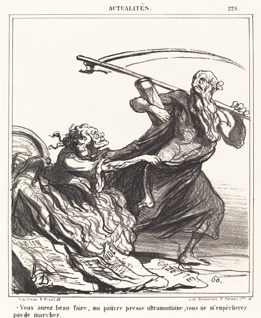 Uansett hva du gjør, stakkars presse... av Honoré Daumier