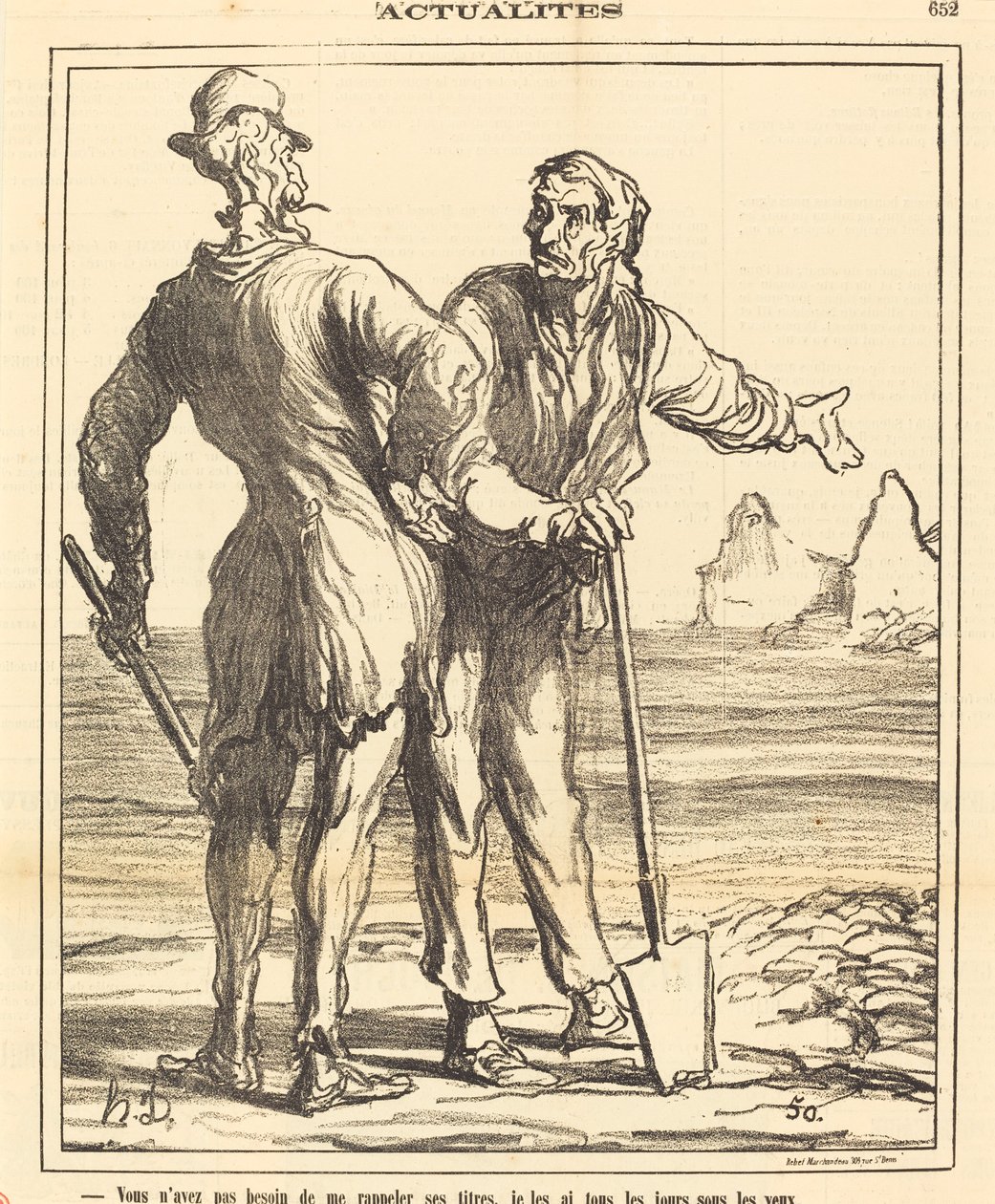 Du trenger ikke minne meg på titlene hans... av Honoré Daumier