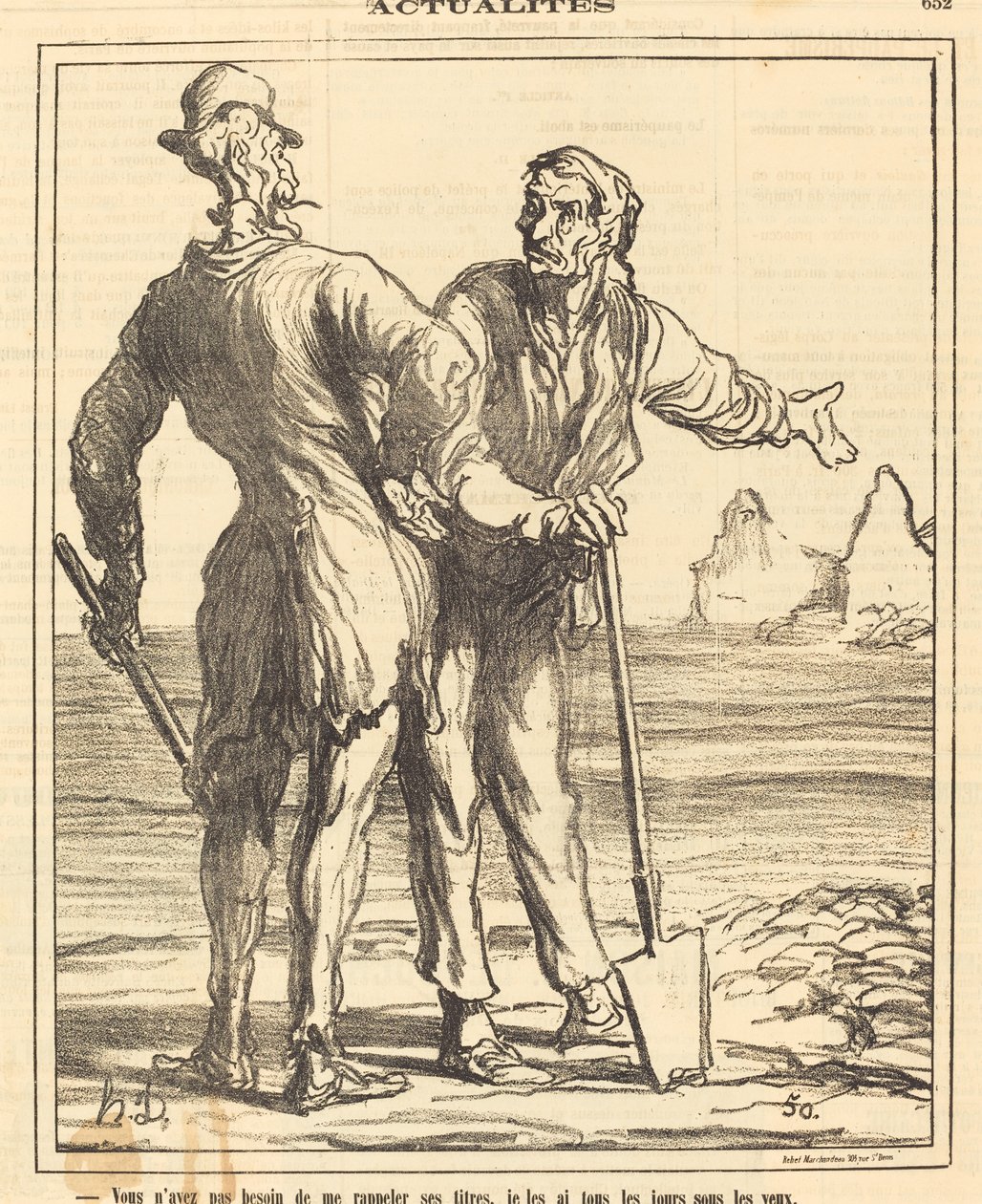 Du trenger ikke minne meg på titlene hans... av Honoré Daumier