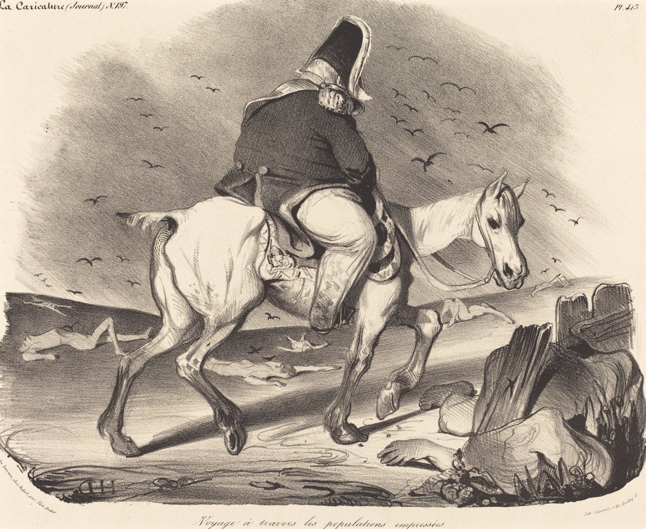 Reis gjennom travle befolkninger av Honoré Daumier