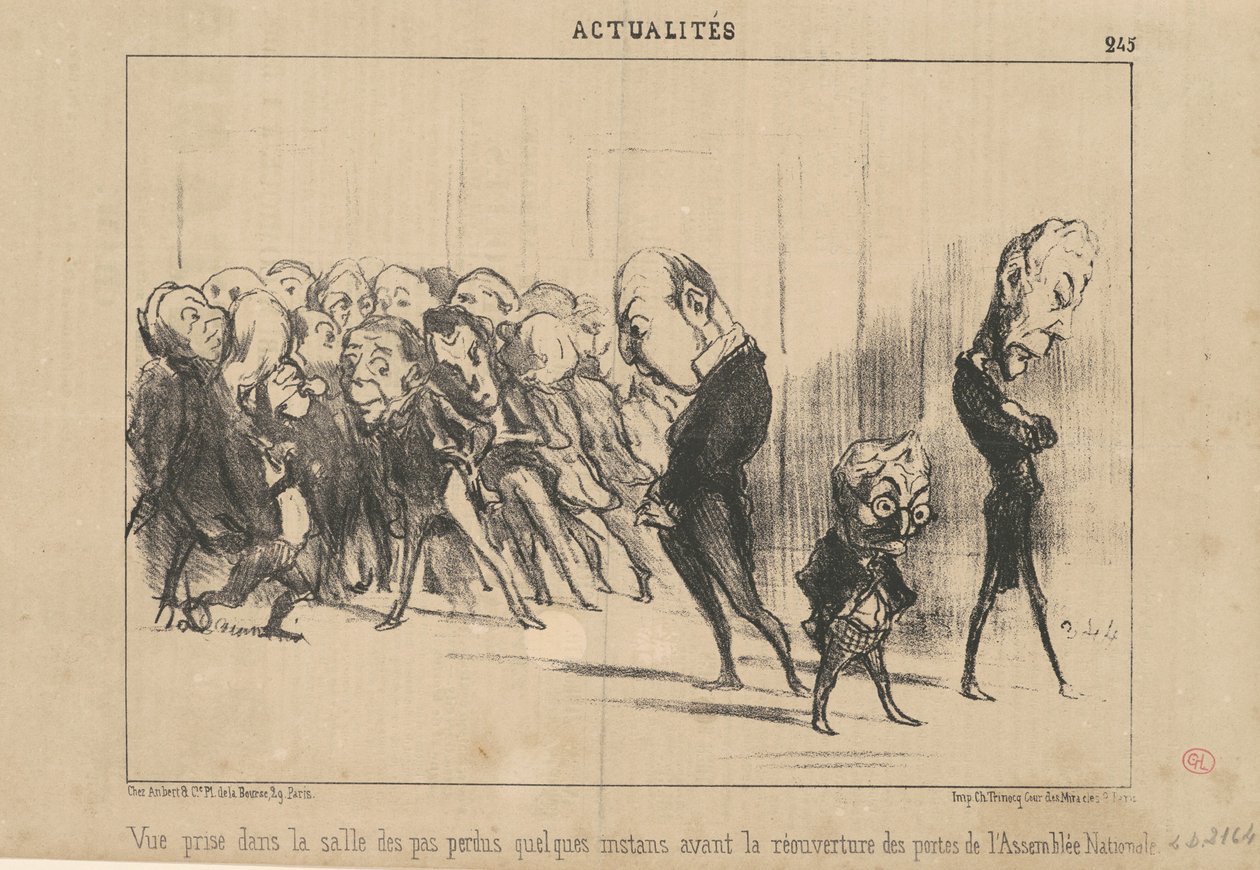 Utsikt tatt i hallen med tapte trinn... av Honoré Daumier