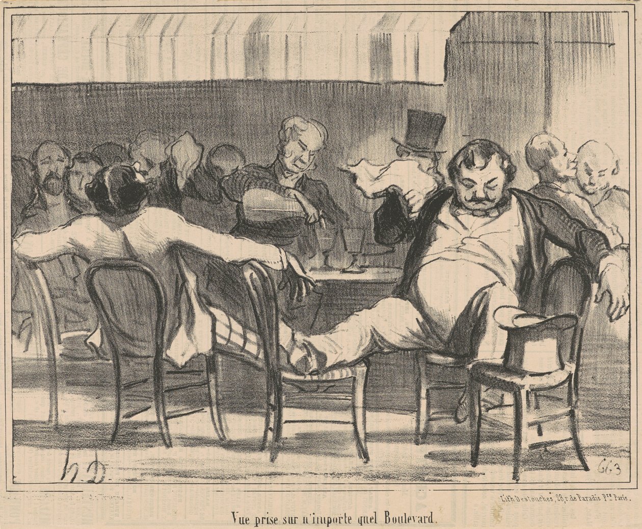 Utsikt tatt på hvilken som helst boulevard av Honoré Daumier
