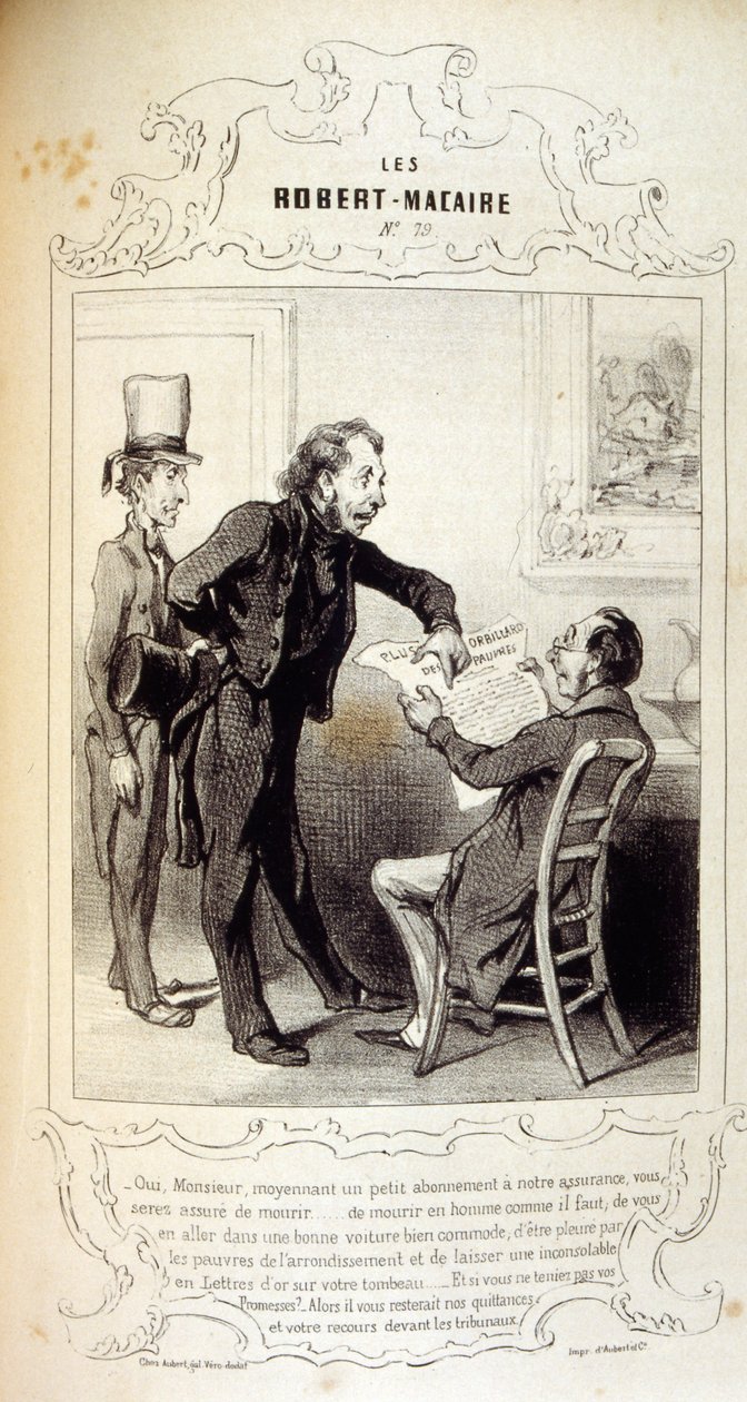 illustrasjoner om ideer og legender Philipon under tittelen Les Cent og Robert Macaire av Honoré Daumier