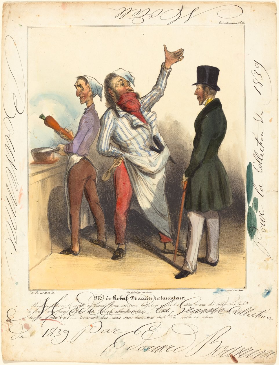 Mr. de Robert Macaire Restauratør av Honoré Daumier and Edouard Bouvenne