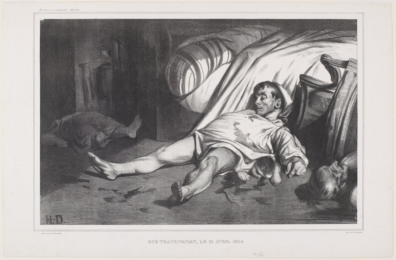 Rue Transnonain, 15. april 1834, 1834 av Honoré Daumier