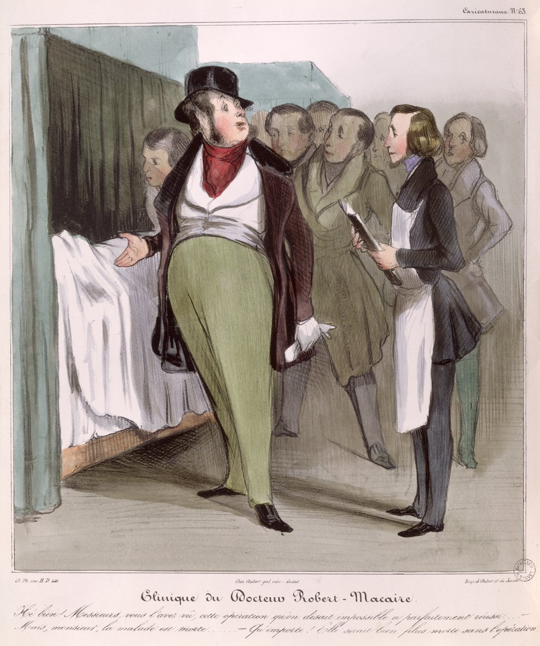 Klinikken til Dr. Robert-Macaire av Honoré Daumier