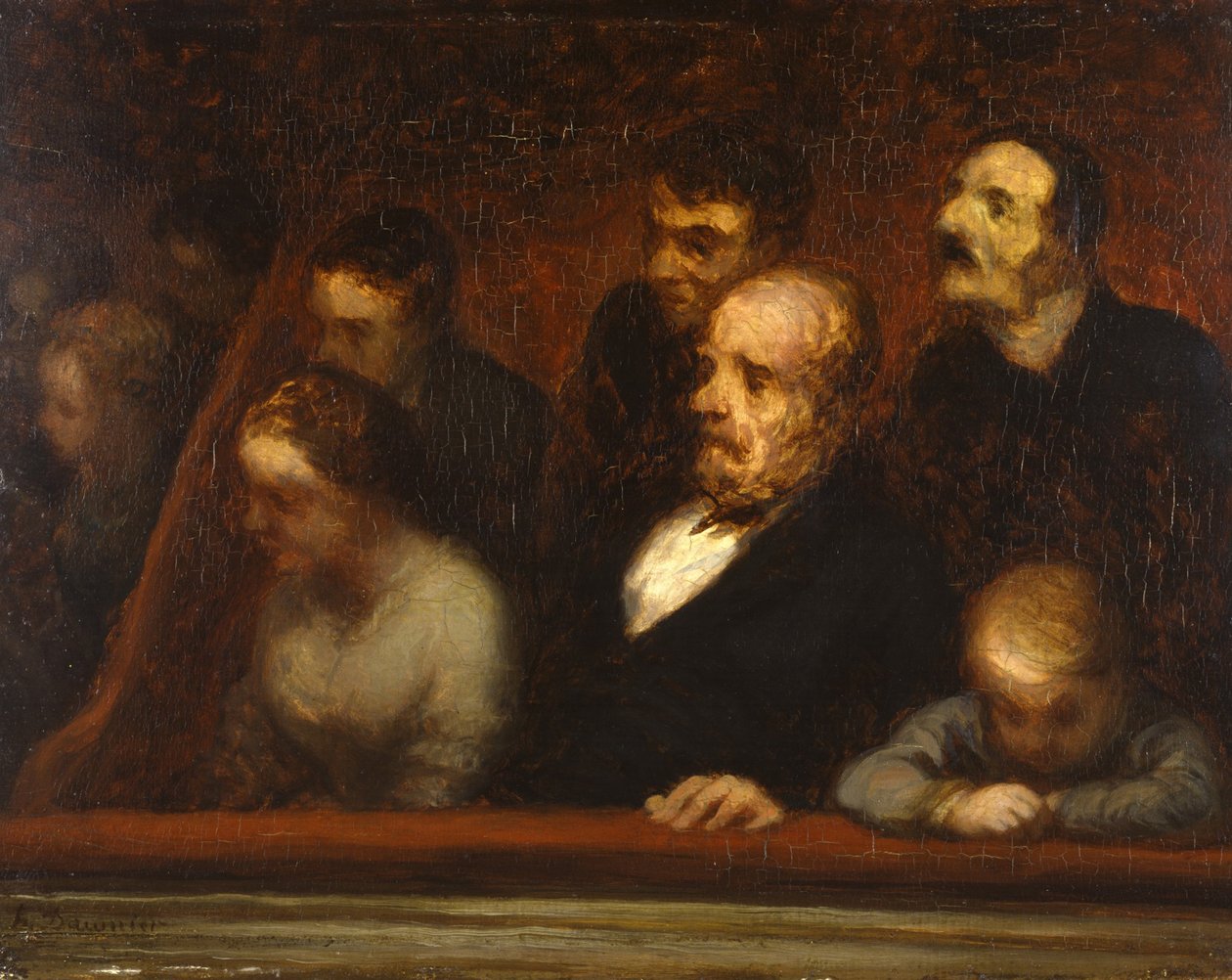 The Loge, ca. 1857 av Honoré Daumier