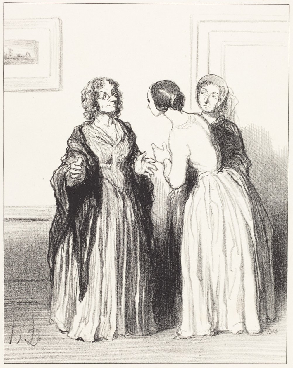 (Første blåstrømpe) - La oss benytte anledningen... av Honoré Daumier