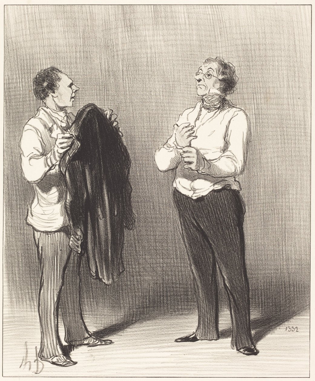 (Tjeneren) - Herren ville gjøre klokt i å... av Honoré Daumier