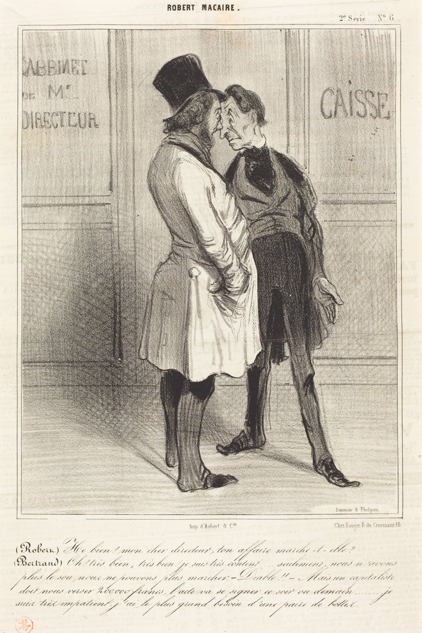 (Robert) Vel, min kjære direktør... av Honoré Daumier
