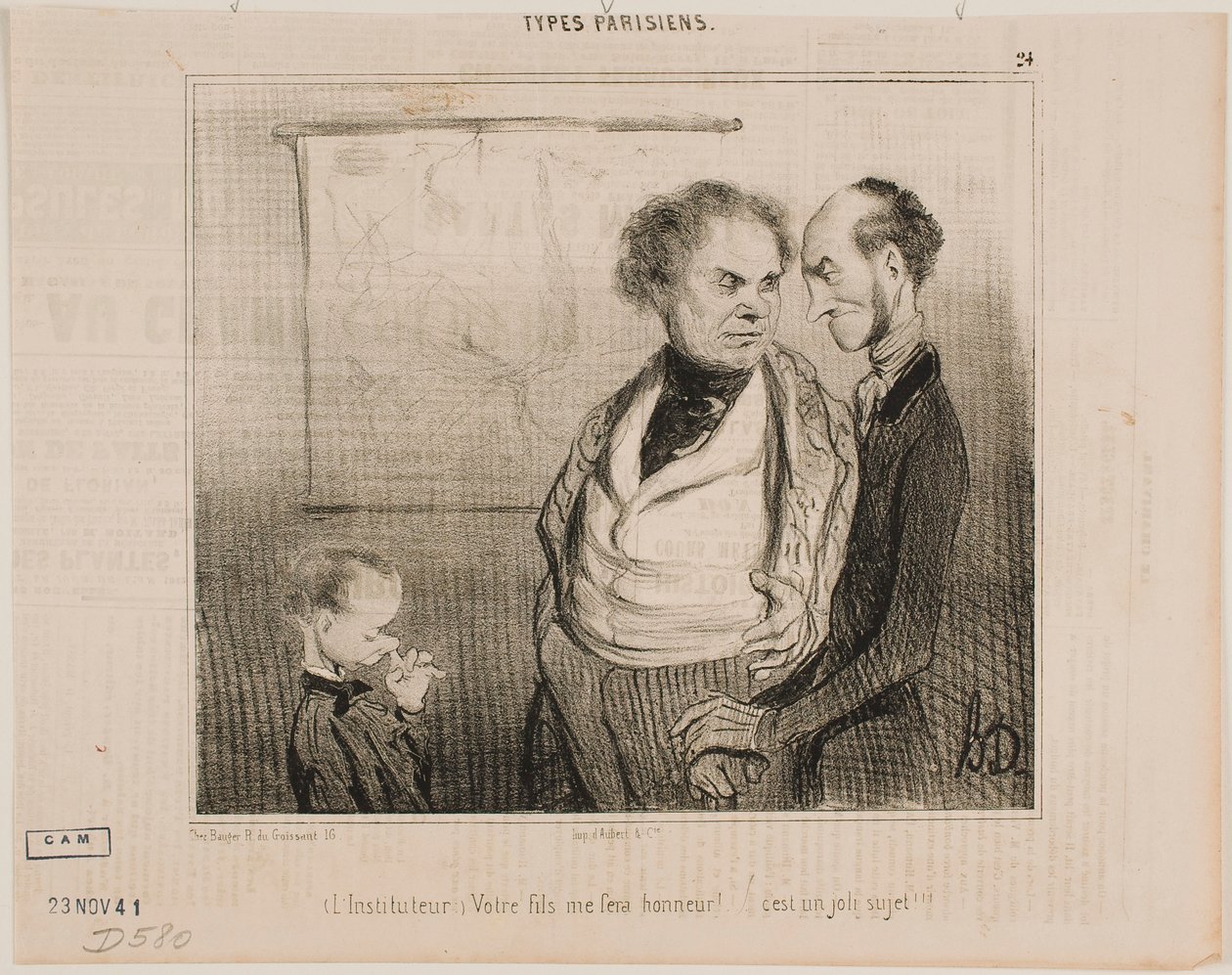 (Lærer): Sønnen din vil gjøre meg stolt... av Honoré Daumier