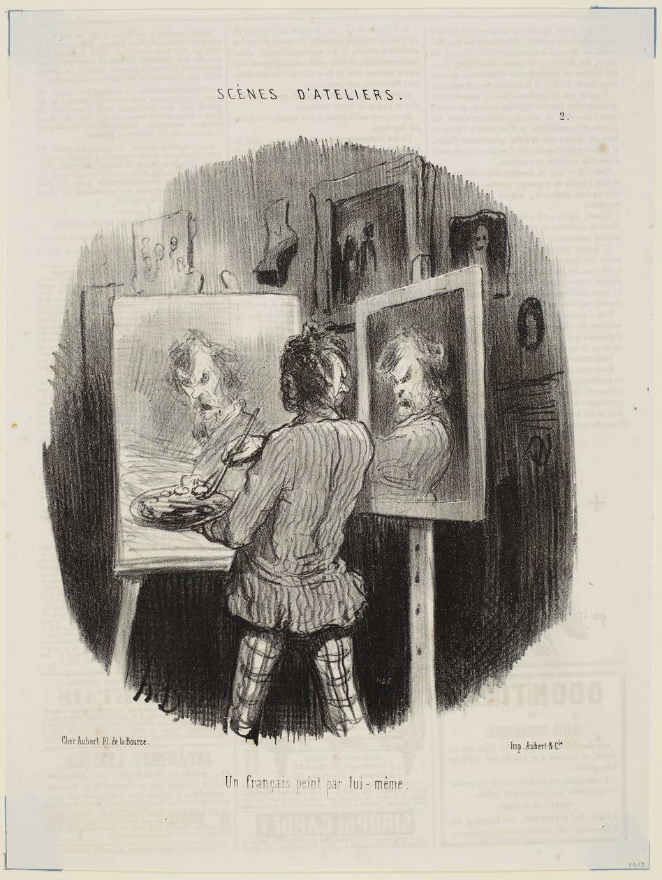 En franskmann portrettert av seg selv av Honoré Daumier
