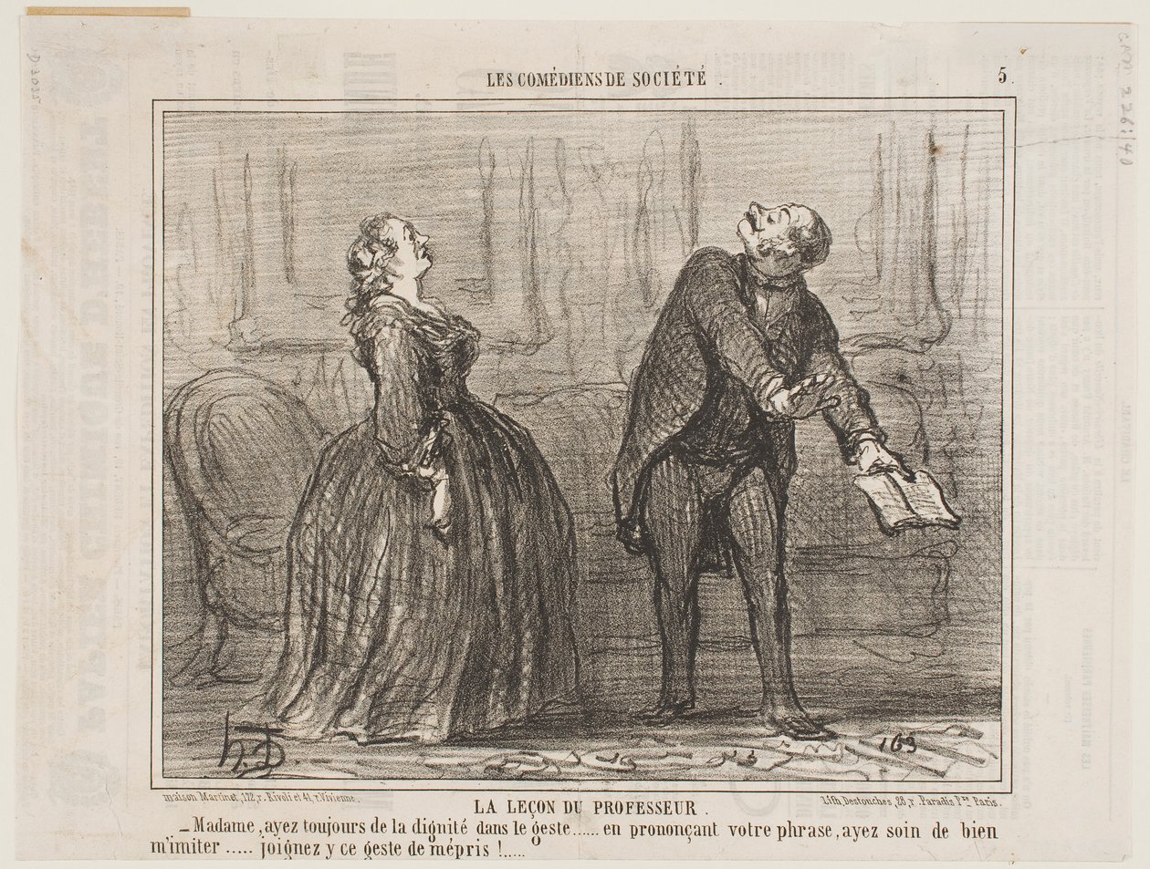 En leksjon fra professoren av Honoré Daumier