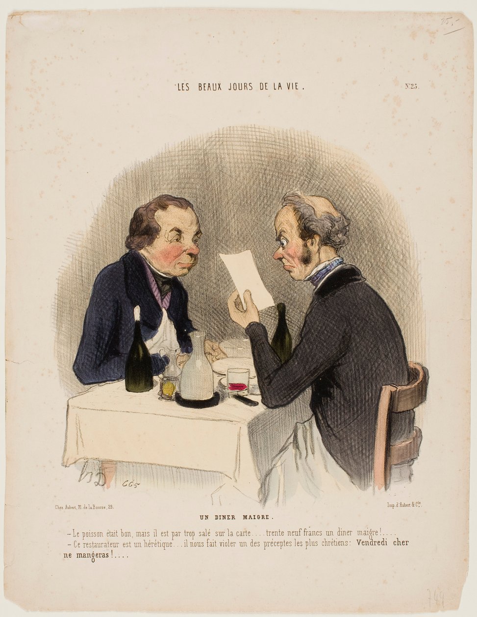 Et lett måltid av Honoré Daumier
