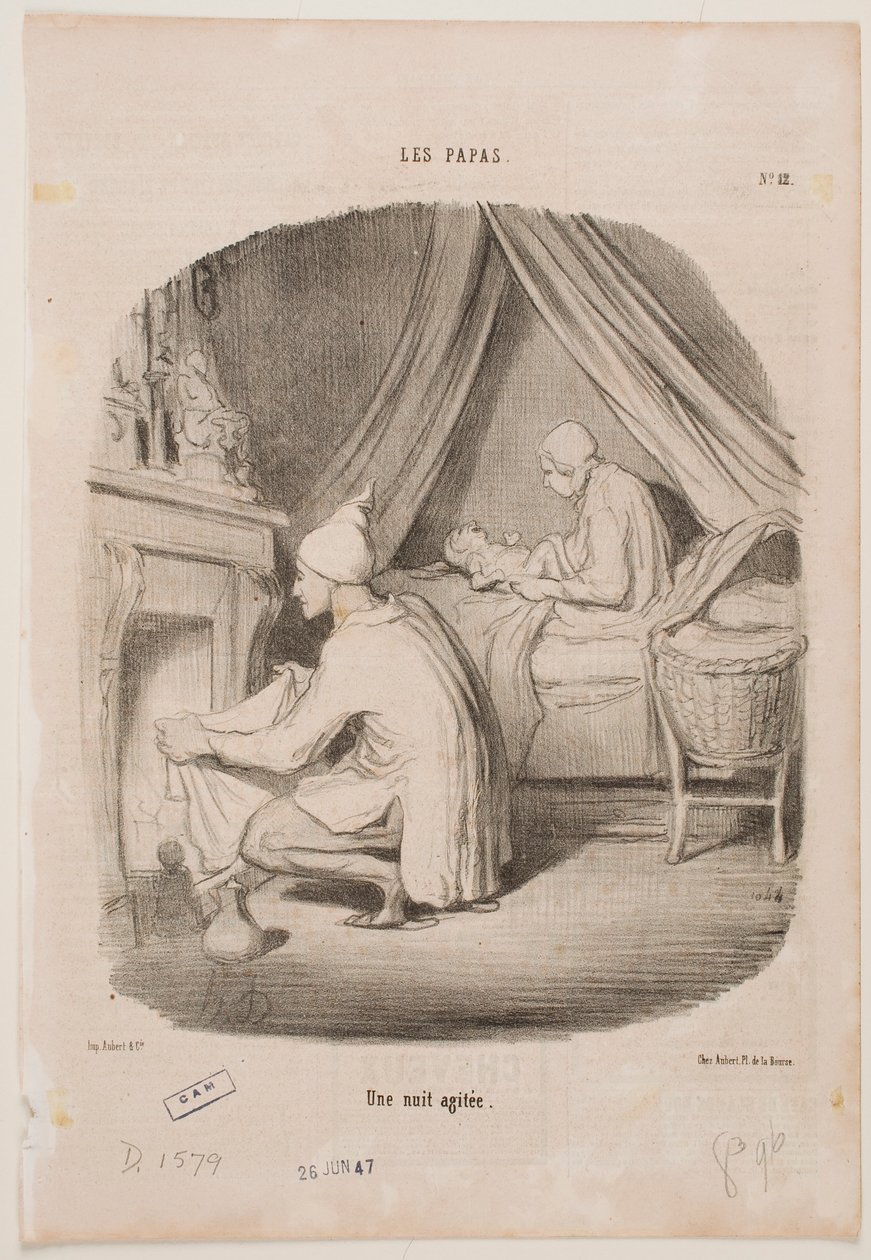 En travel natt av Honoré Daumier