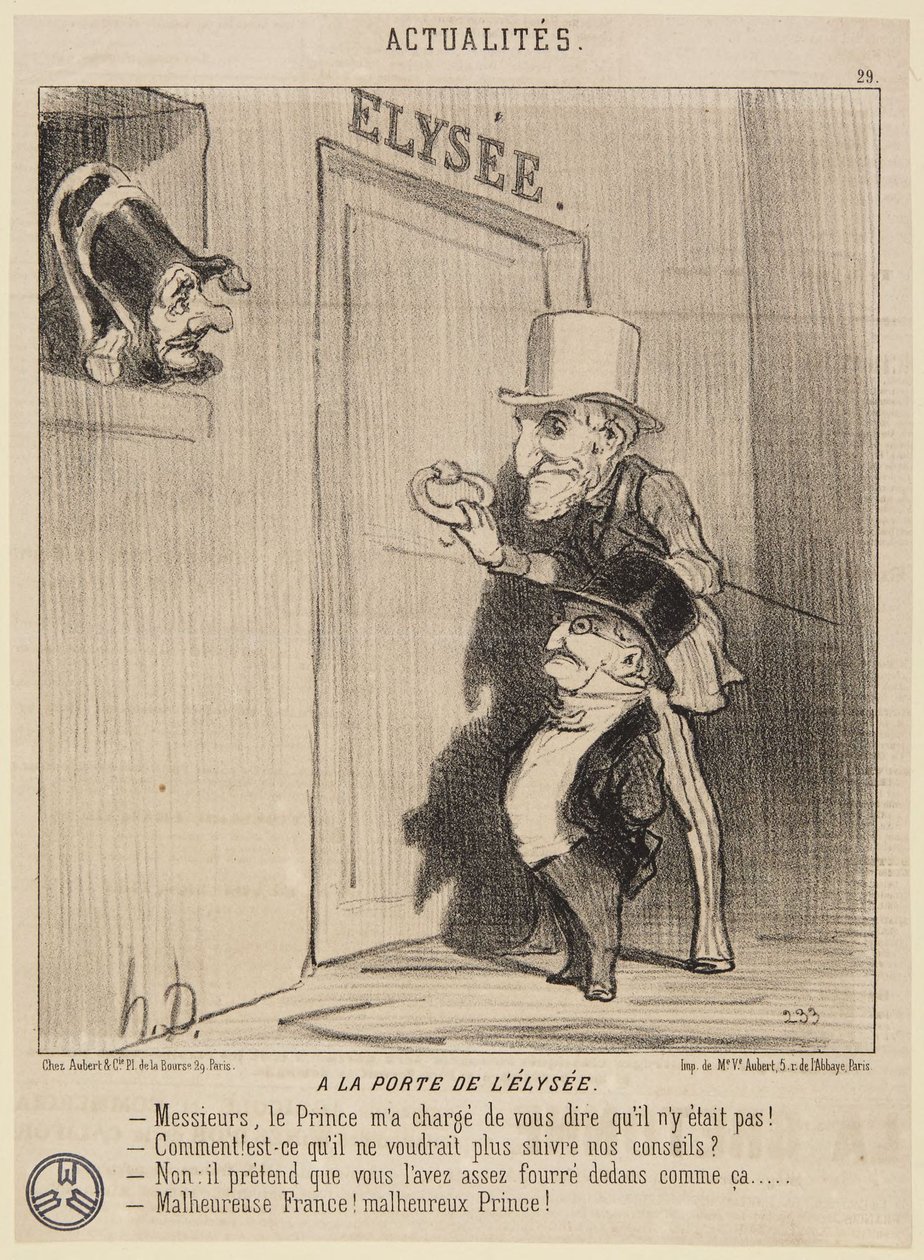 «Ved porten til Élysée» av Honoré Daumier