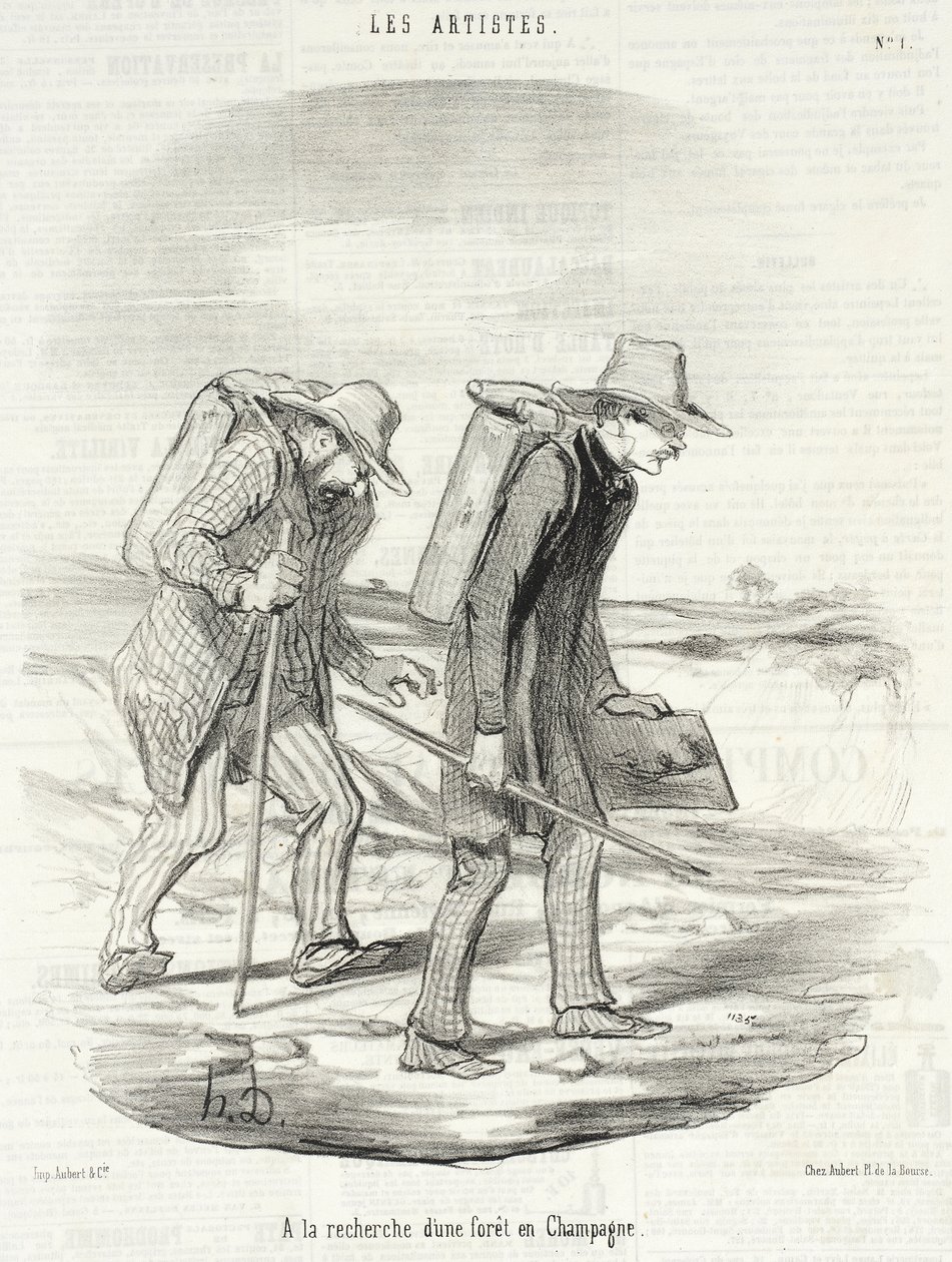 På leting etter en skog i Champagne av Honoré Daumier
