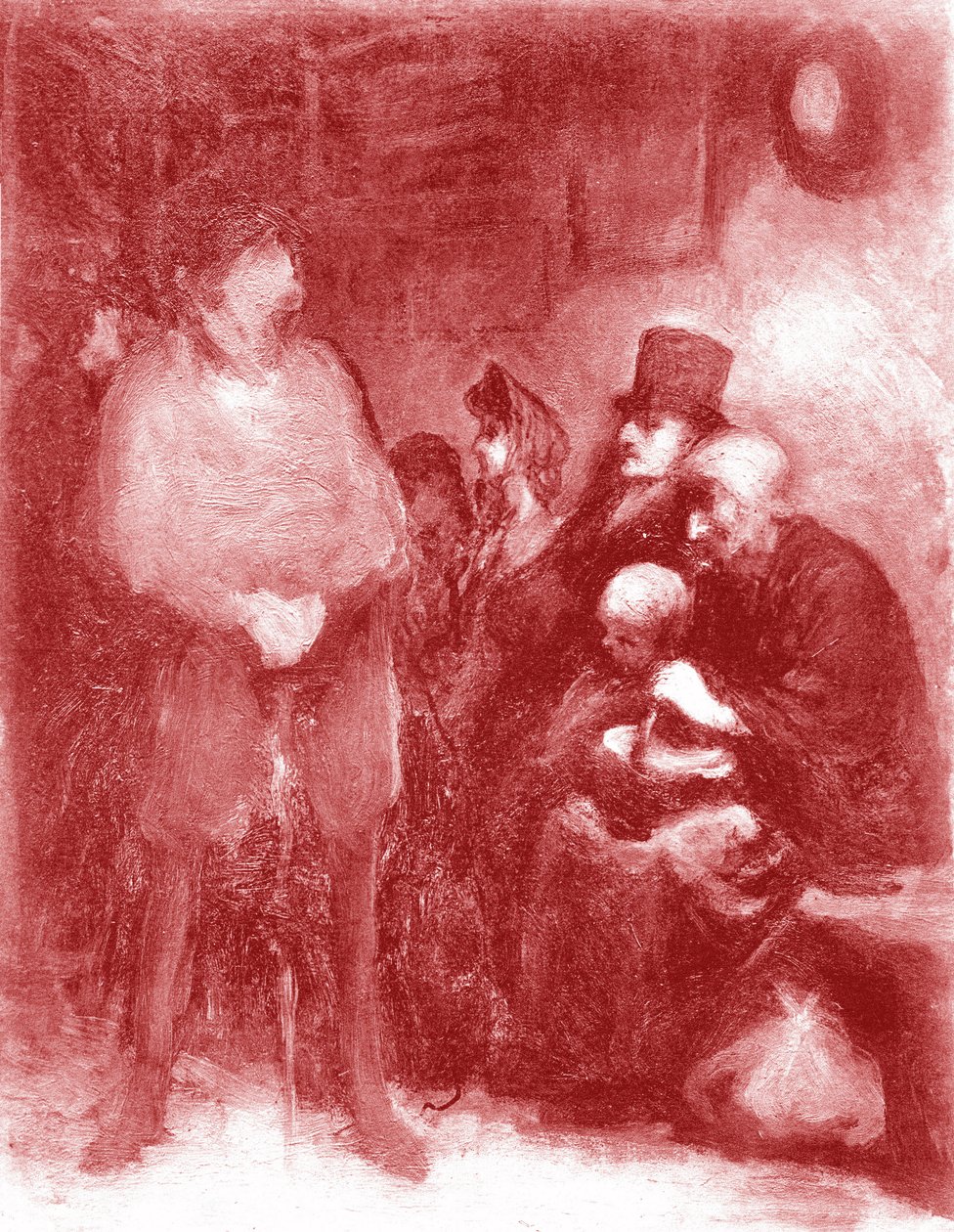 Et venterom, utstilling Daumier på Galerie Durand-Ruel i 1878 av Honoré Daumier