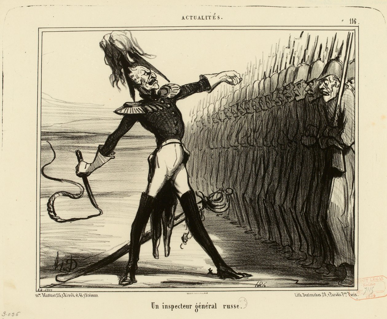 Aktualiteter nr. 116: En russisk generalinspektør av Honoré Daumier