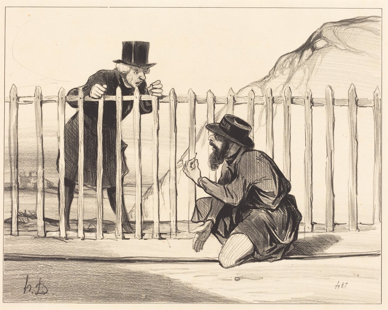 Å, vel... konvoien... kan prise seg lykkelig for å slippe unna det... av Honoré Daumier