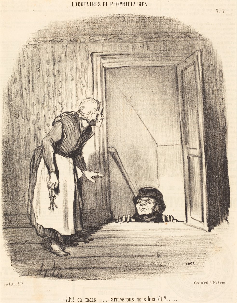 Åh! Men... kommer vi snart fram? av Honoré Daumier