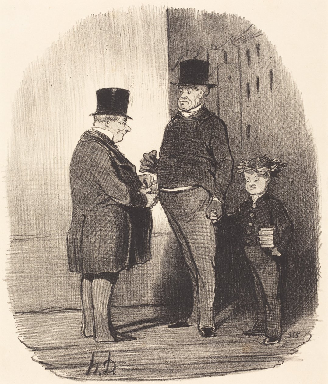 Ah! De er flink til latinske vers, unge mann... av Honoré Daumier