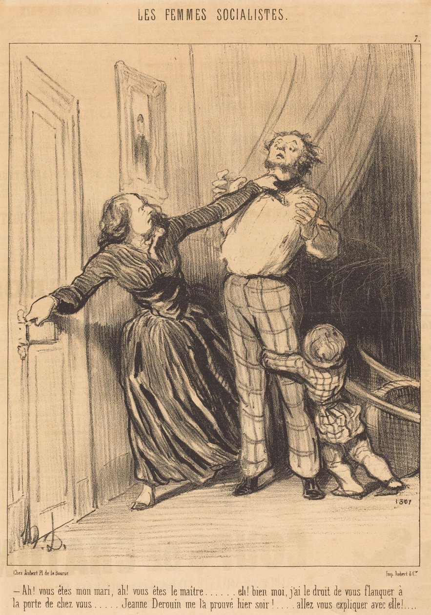 Å! Du er min ektemann, å! Du er herren... av Honoré Daumier