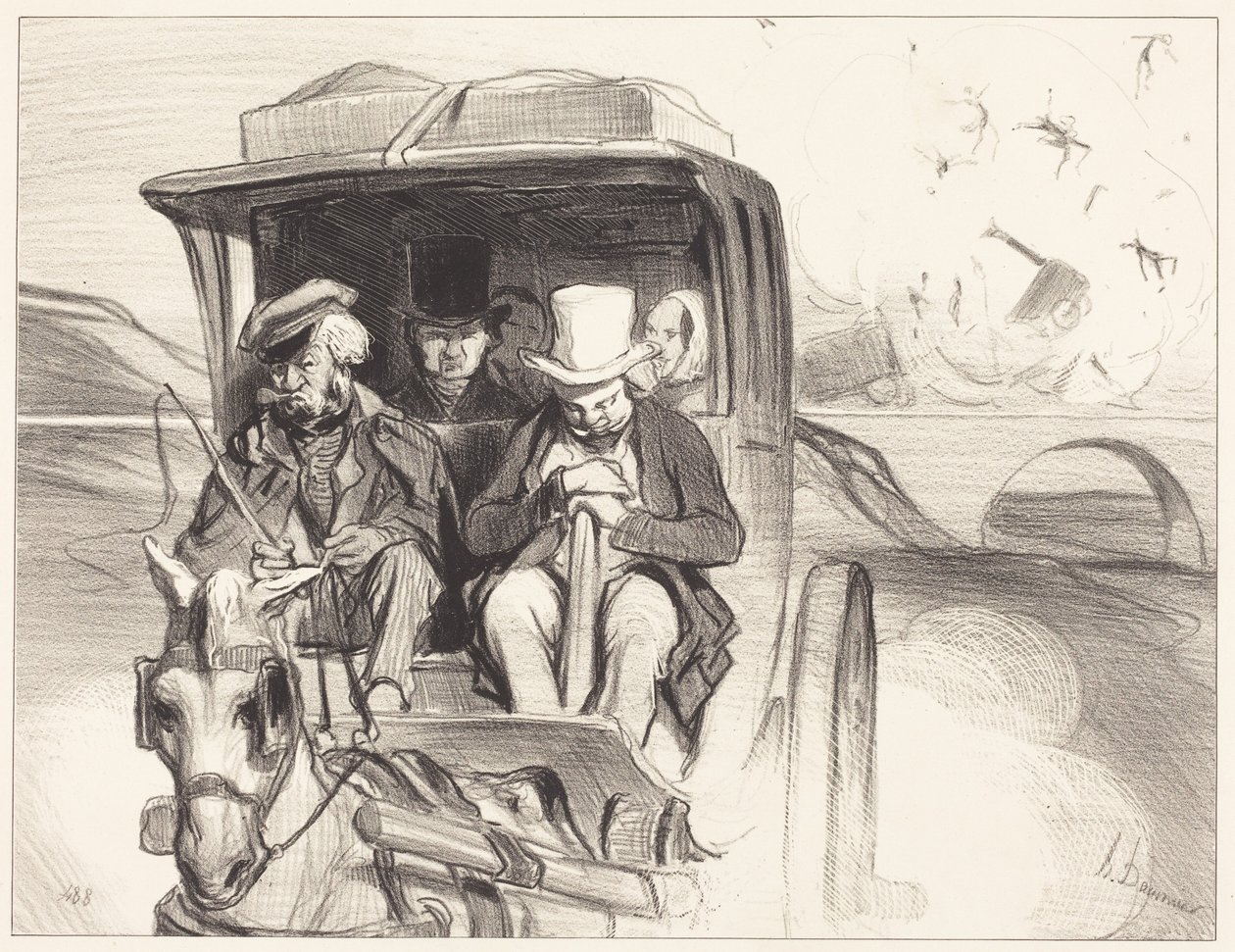 Kom igjen ... pokker, kusk ... av Honoré Daumier