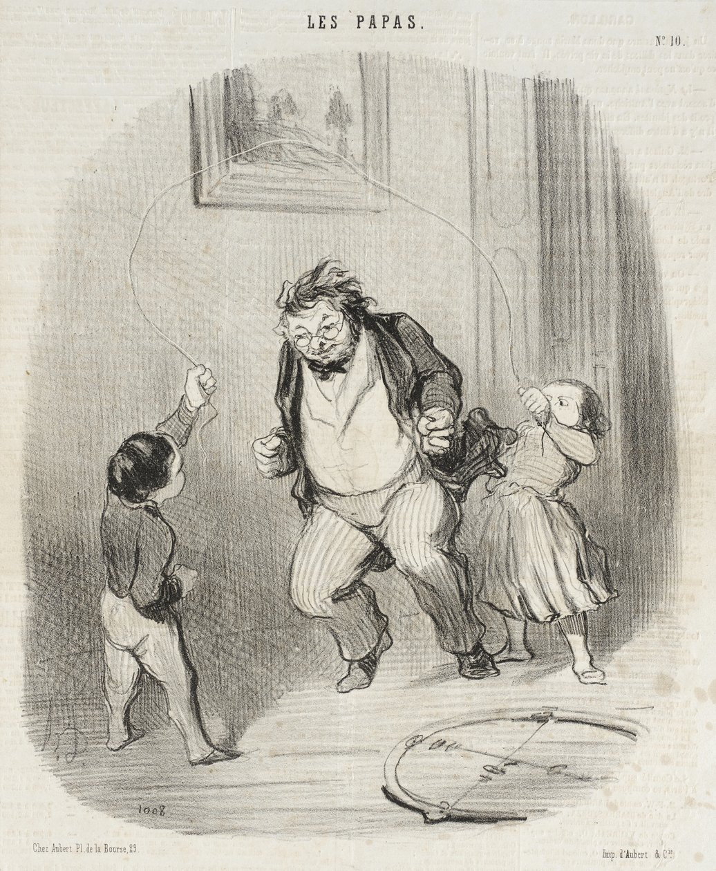 Kom igjen, pappa... enda... trettito runder! av Honoré Daumier