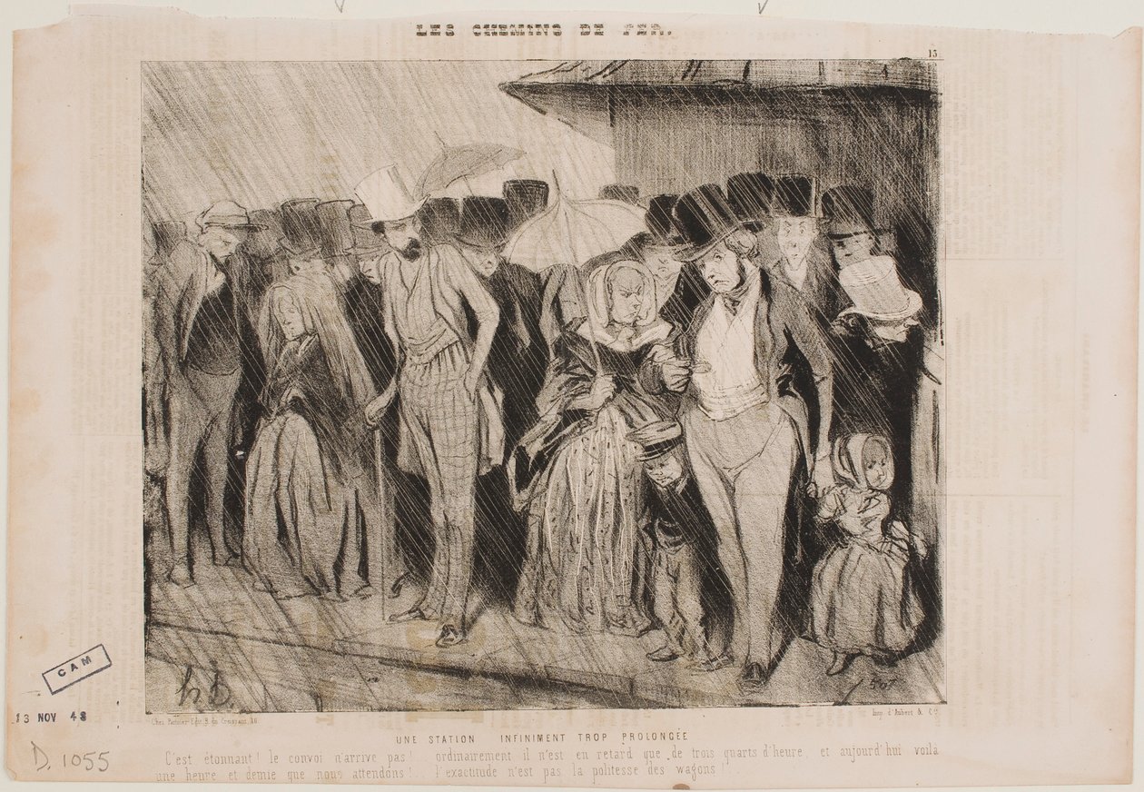 En endeløs ventetid på stasjonen av Honoré Daumier