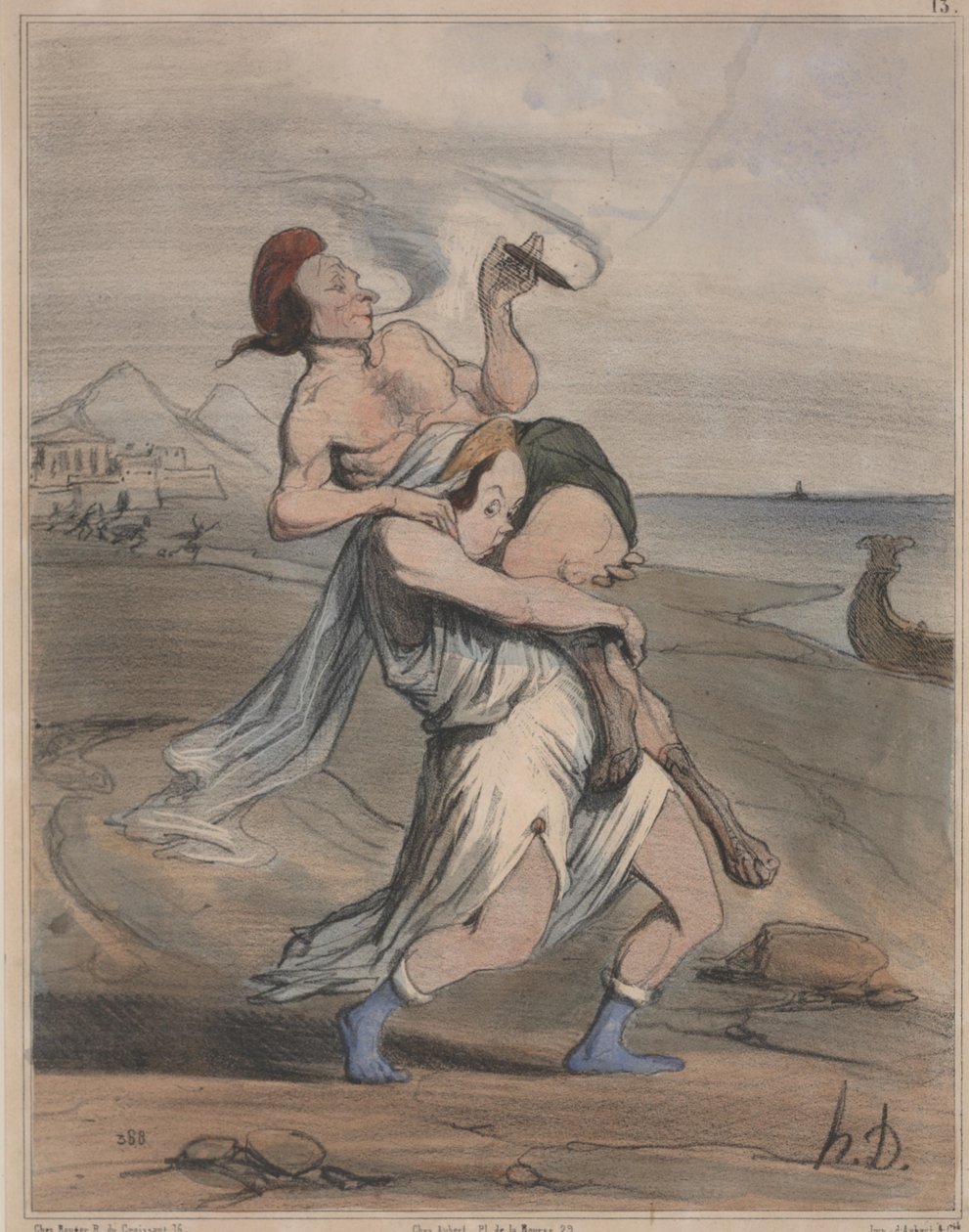 Antikkens historie, nei. 13: The Abduction of Helen (Ancient History, nr. 13: The Abduction of Helen) av Honoré Daumier