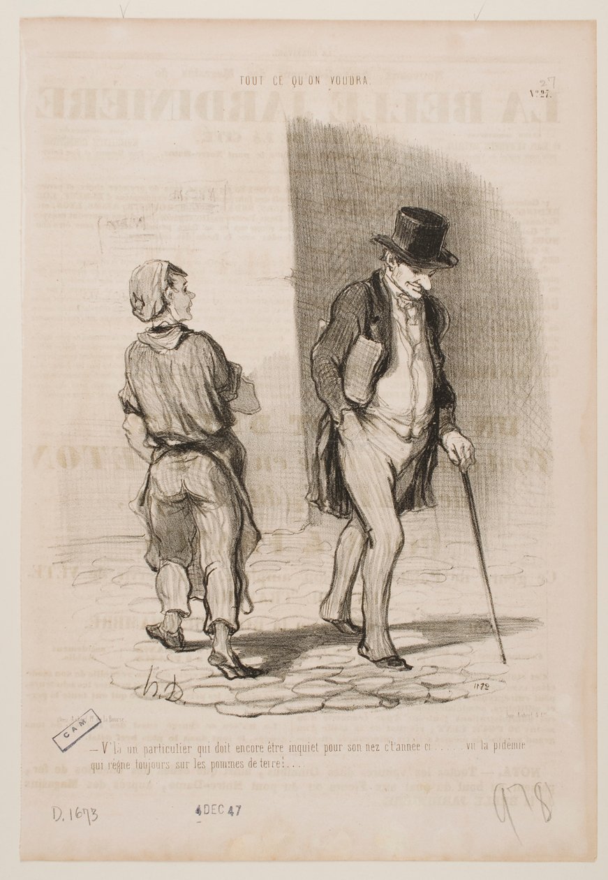 Enda en som i år må bekymre seg for nesen sin... av Honoré Daumier