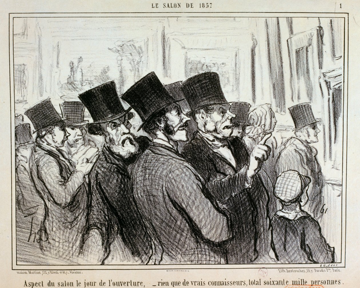 Salongens utseende på åpningsdagen... 1. av Honoré Daumier