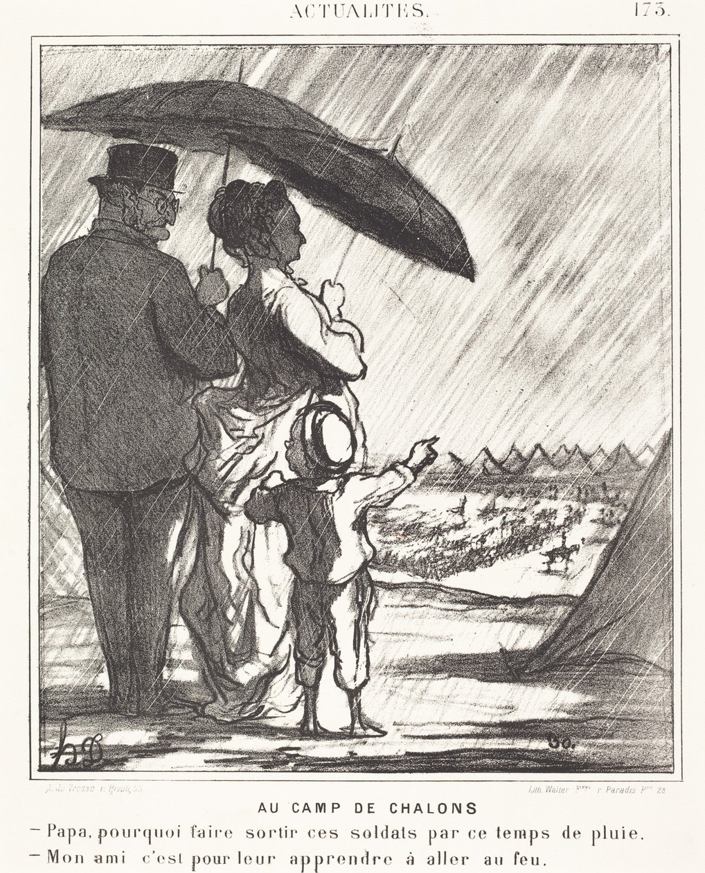 I leiren ved Châlons av Honoré Daumier