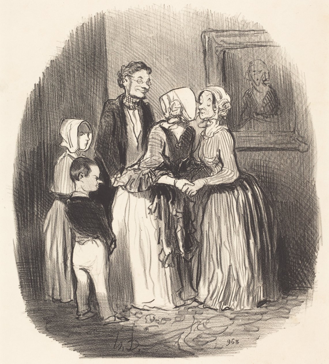 I romanen, besøk... Rabourdins fristelse av Honoré Daumier