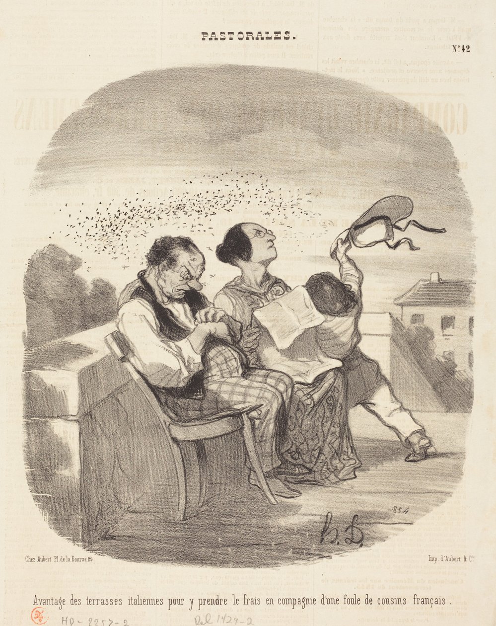 Fordeler med italienske terrasser... av Honoré Daumier