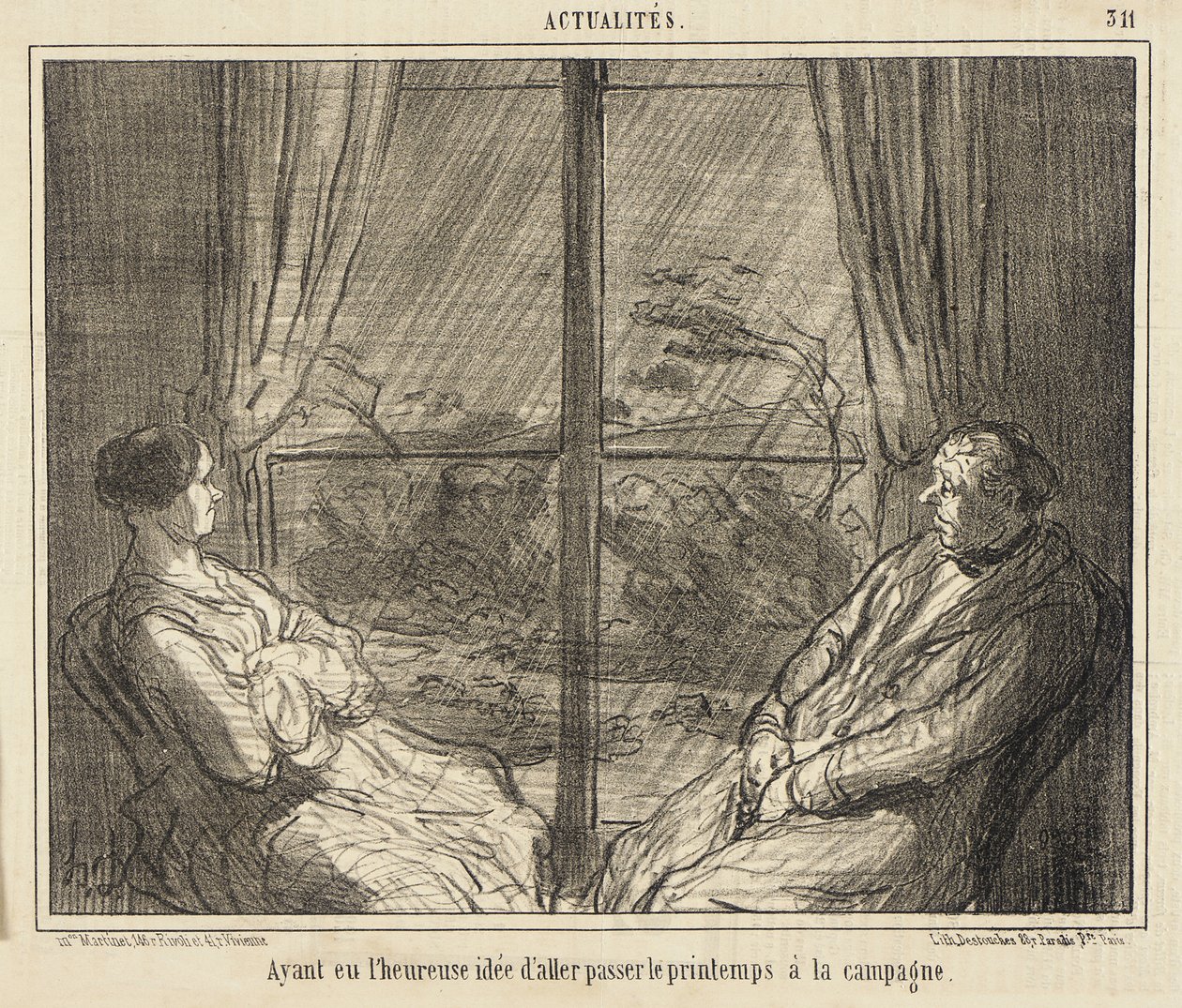 Etter å ha fått den lykkelige ideen om å tilbringe våren på landet av Honoré Daumier