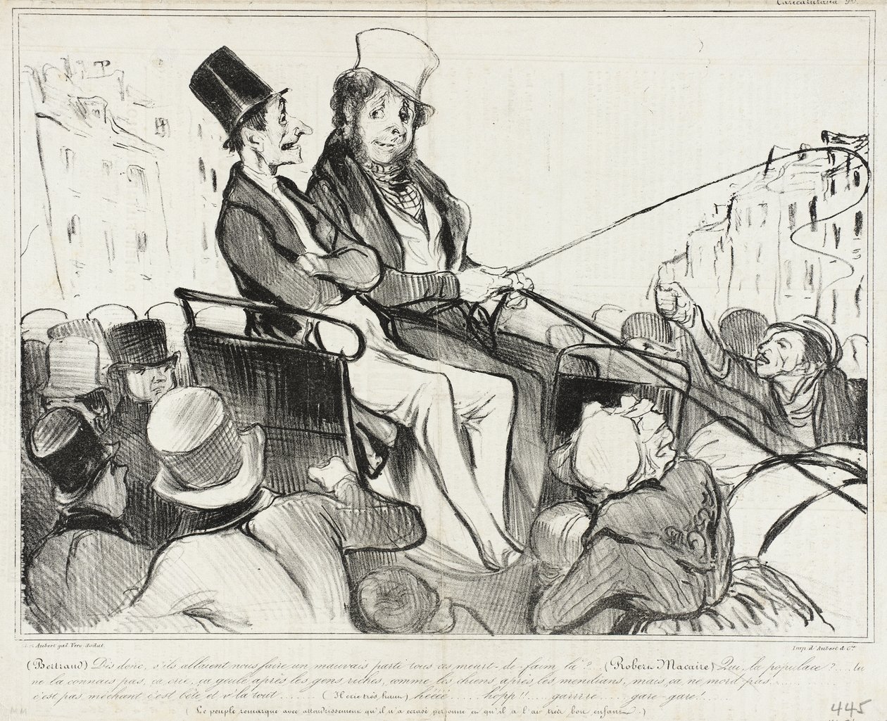Bertrand, si meg, om de skulle gjøre oss til... av Honoré Daumier